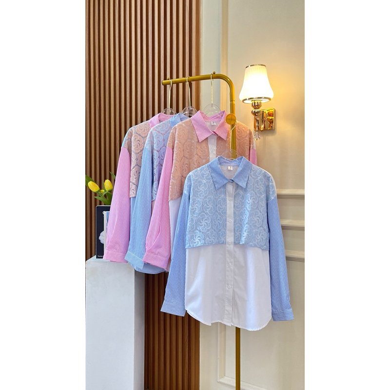 Atasan salur mix brukat premium Bangkok