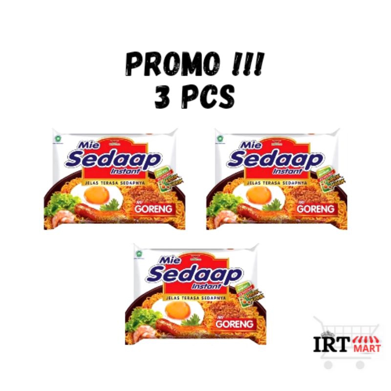 

3 PCS MIE SEDAAP GORENG | Paket Hemat Mi Instan Sedaap Goreng Promo Murah