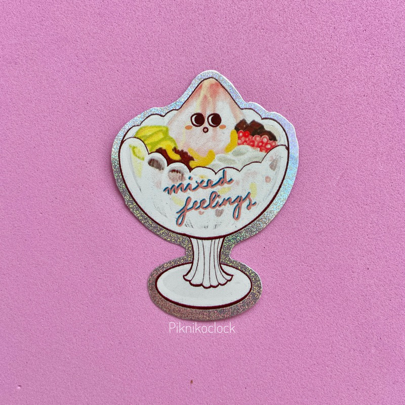 

Stiker Glittery Hologram - Es Campur Mixed Feelings Sticker