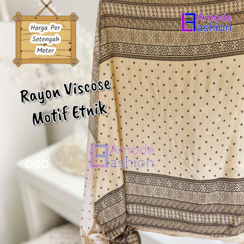 Kain Rayon Viscose Motif Etnik