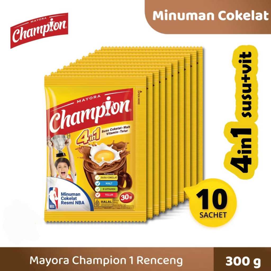 

Energen Champion 4 in 1 1 Renceng 10 Sachet Susu Energen coklat