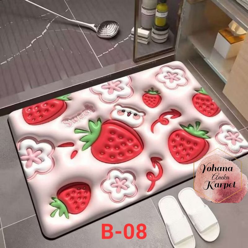 Keset Kaki (bahan DIATOMITE BARU) Ukuran 40×60 cm