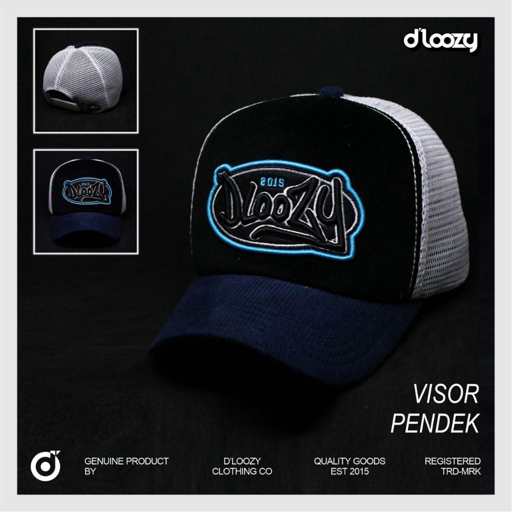 Topi Trucker Jaring Pria Dewasa Corduroy Lidah Pendek Bordir Distro Original DLOOZY DLZTC-NHP