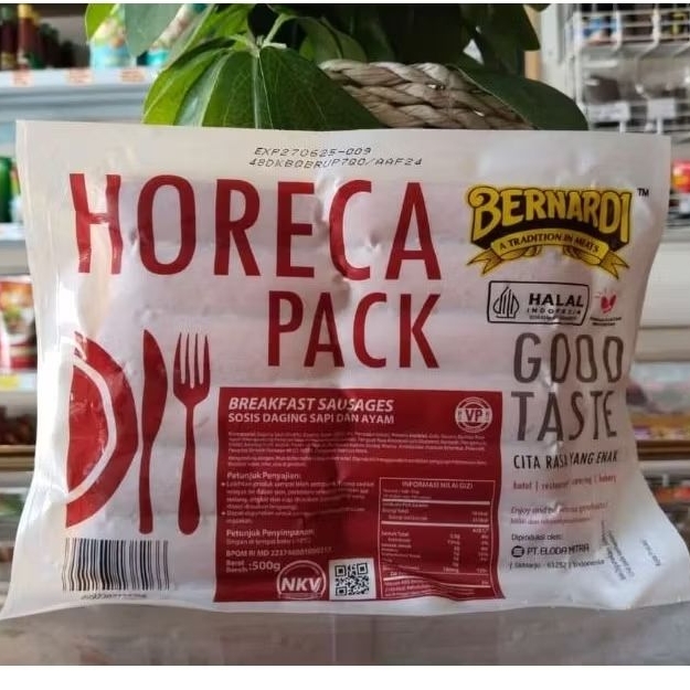 

sosis sapi Benardi horeca 500gr tanpa kupas/horeca sosis sapi pilihan