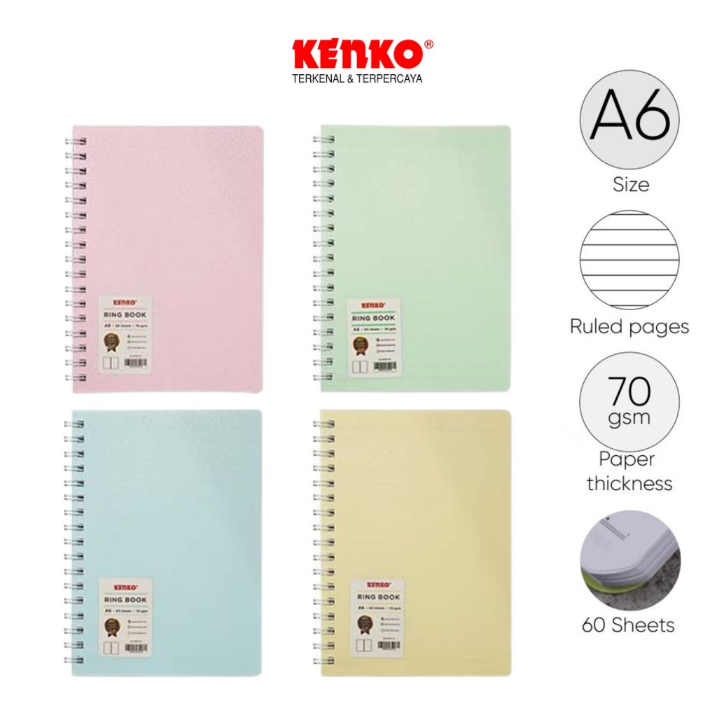 

Notebook Kenko A6-RNPP-PC Pastel