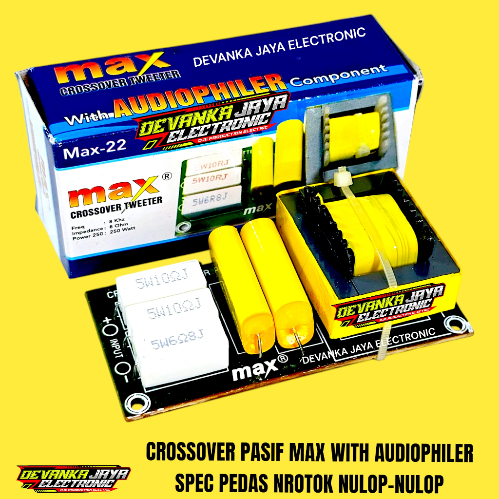 CROSSOVER PASIF MAX-22 PENGAMAN SPEAKER PROTECTOR TWEETER KIT CROSSOVER MAX 22