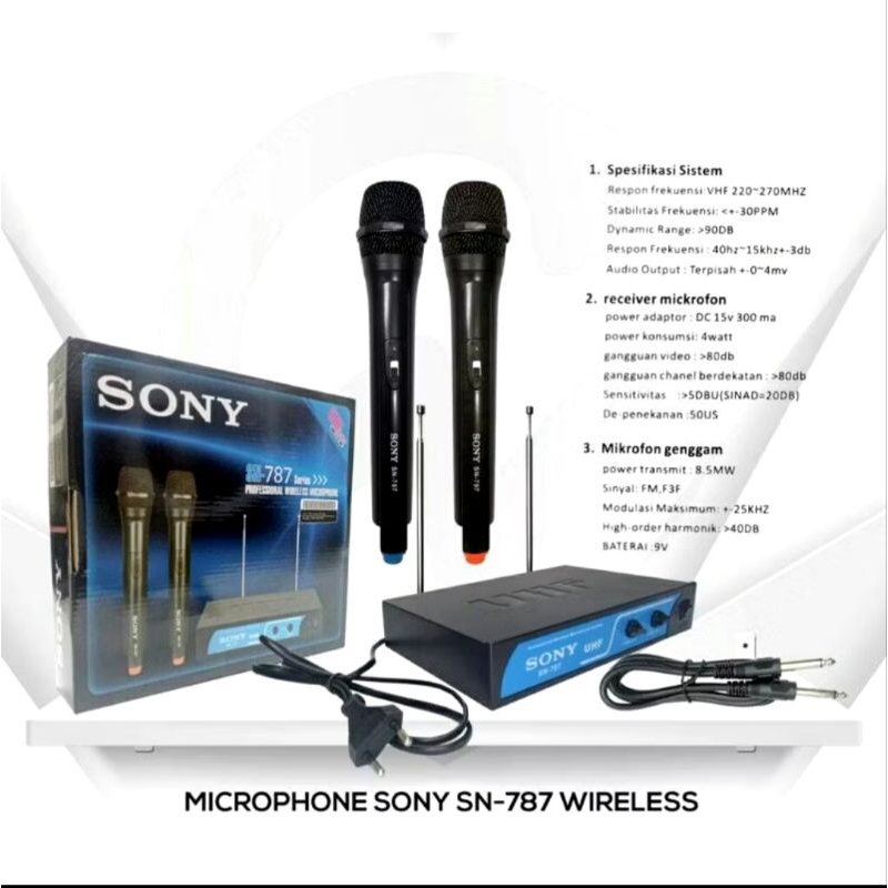 Mic Wireless SONY SN 787 / SN787 Handheld TERBAIK