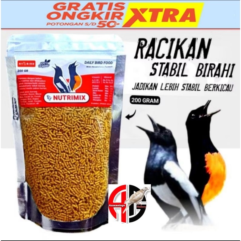 NUTRIMIX MURAI BATU VOER BURUNG  KACER  JALAK VOER BURUNG OCEHAN VOER KUNING