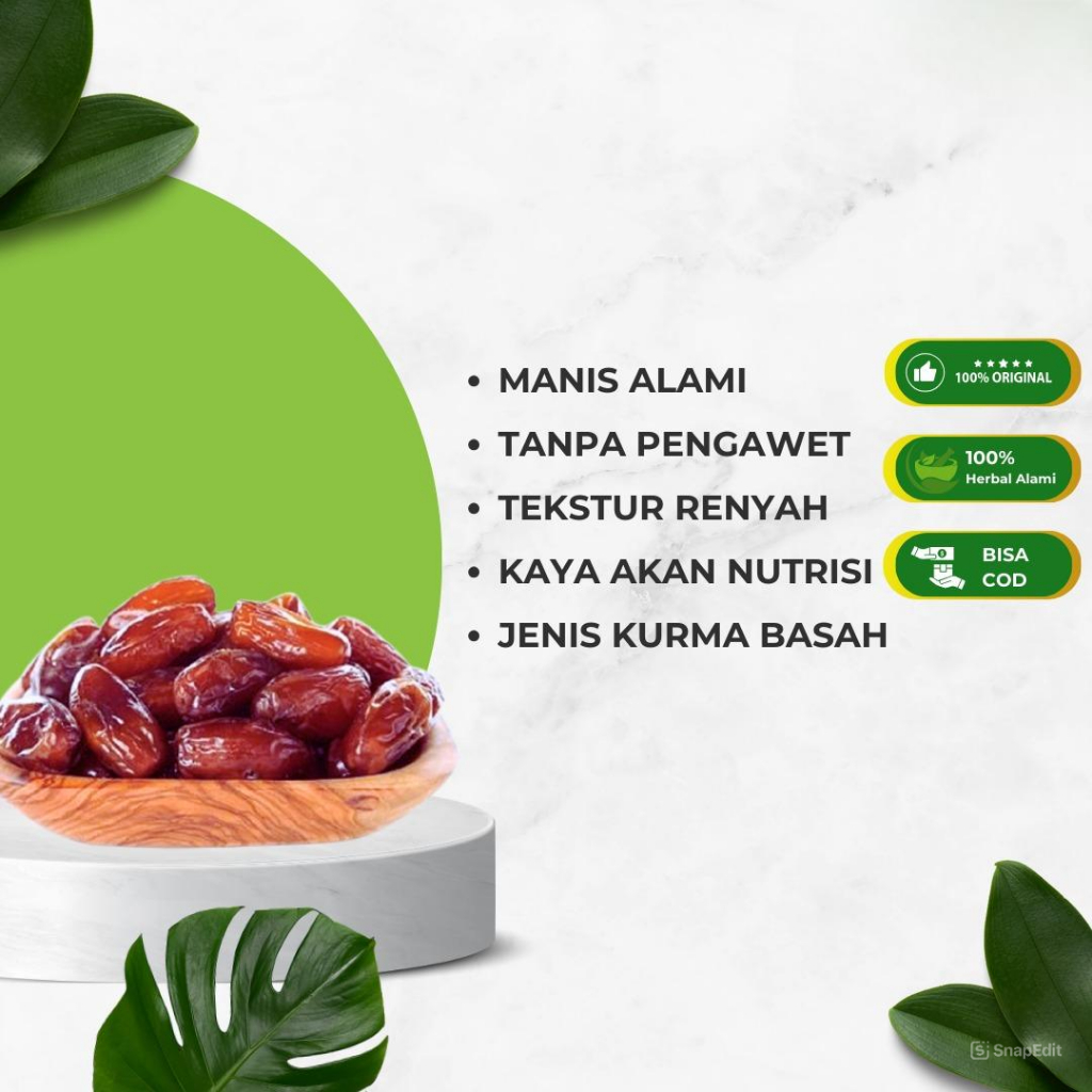 

Kurma Tunisa Madu Tanpa Tangkai Manis Alami
