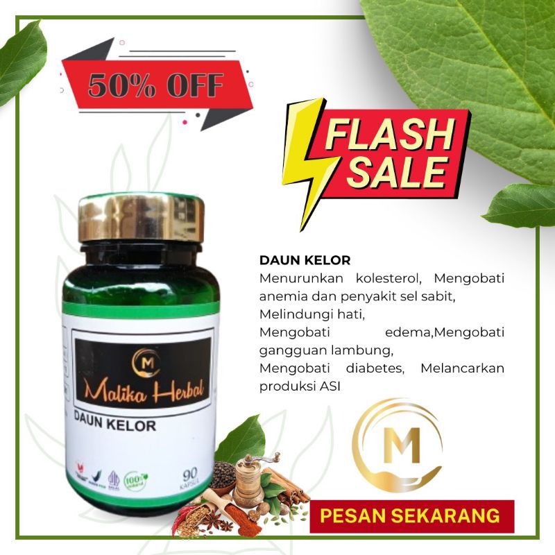 

Malika Herbal Daun Kelor Kapsul 90 (Auto imun, Laktasi,Superfood)