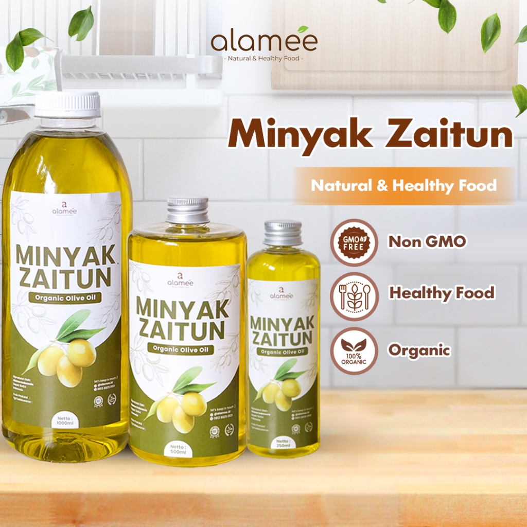 

ALAMEE Minyak Zaitun Untuk Diminum Olive Oil Extra Virgin Organic Organik Murni Asli Masak EVOO