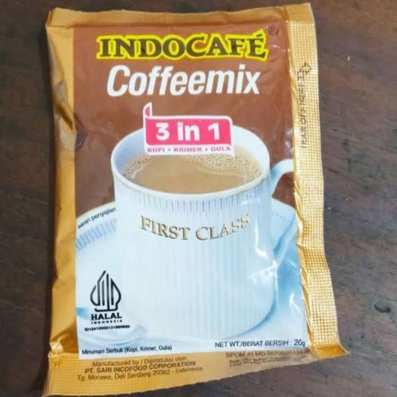 

5 Sachet Indocafé Coffeemix 3 in 1 @20gr Kopi + Krimer + Gula