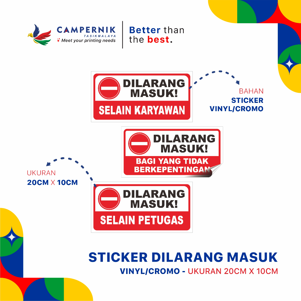 

STICKER PINTU/TEMPEL LARANGAN