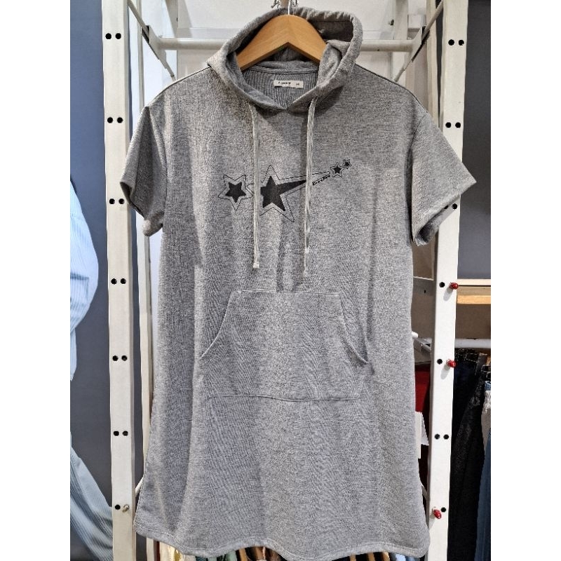 Gaun Hoodie Midi Wanita 3second Baby Terry Kehlani Original