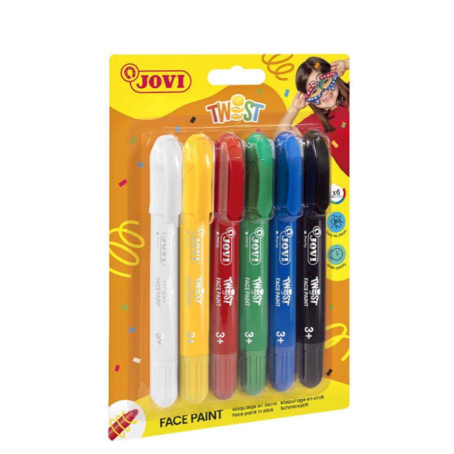 

JOVI TWIST FACE PAINT 6 PENS BLISTER PACK ASSORTED COLOURS / 191