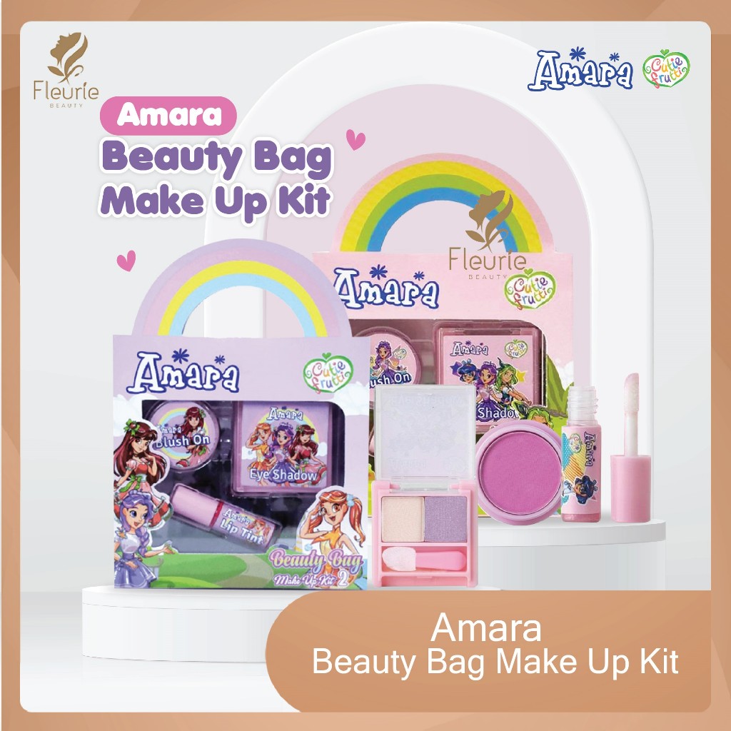 Amara Beauty Bag Make Up Kit - Amara Set Make Up Anak Anak Lip Tint Lip Gloss Anak by Amara Cosmetic