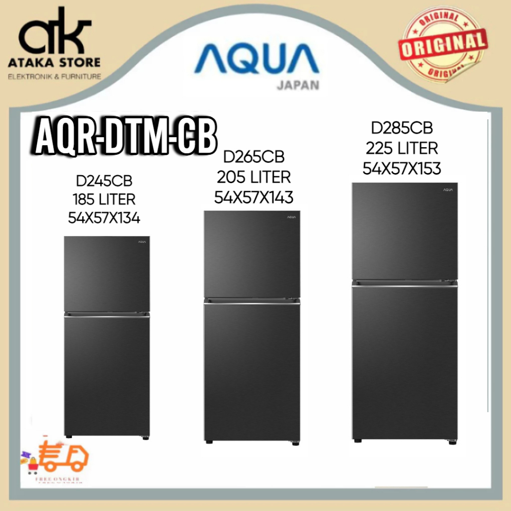 KULKAS AQUA 2 PINTU D245CB / 265CB /285CB Kulkas 2 Pintu Aqua Kulkas Dua Pintu Aqua Kulkas