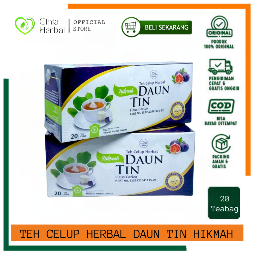 

Teh Celup Herbal Daun Tin Hikmah Per Box Isi 20 Tea Bag