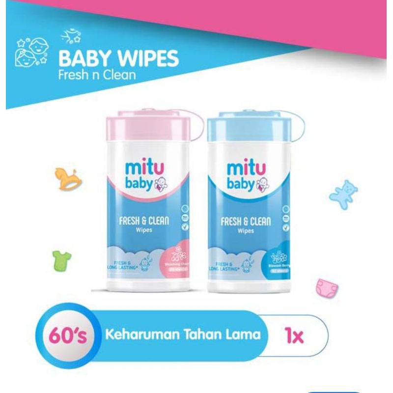 Mitu baby wipes fresh & clean~60s