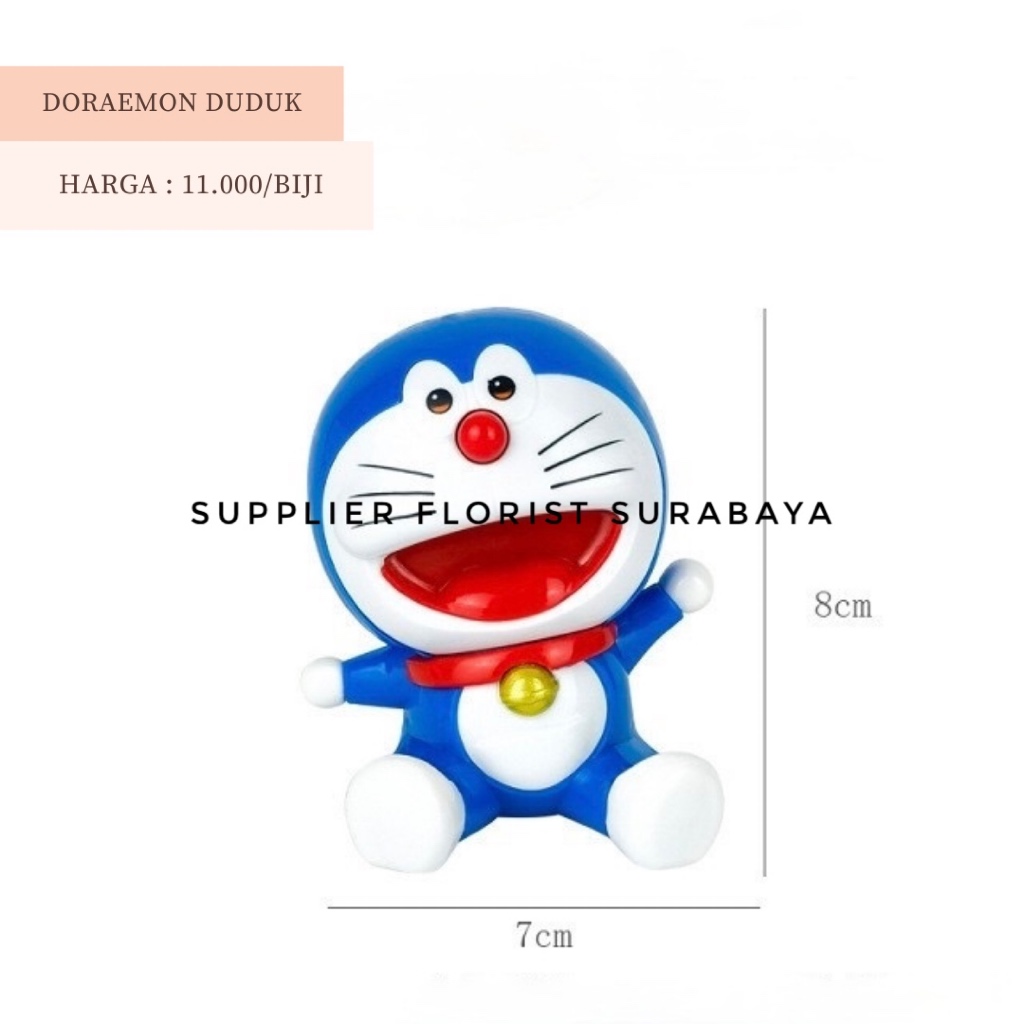 [DORAEMON DUDUK] MINIATUR KUE TART DORAEMON DUDUK BESAR 8CM X 7CM HIASAN KUE TART DEKORASI KUE CAKE 