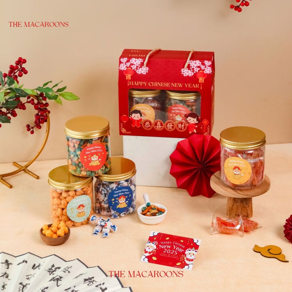 

Hampers Imlek isi 2 Jar Kue Kering - Parcel Souvenir Sincia Chinese and Lunar New Year
