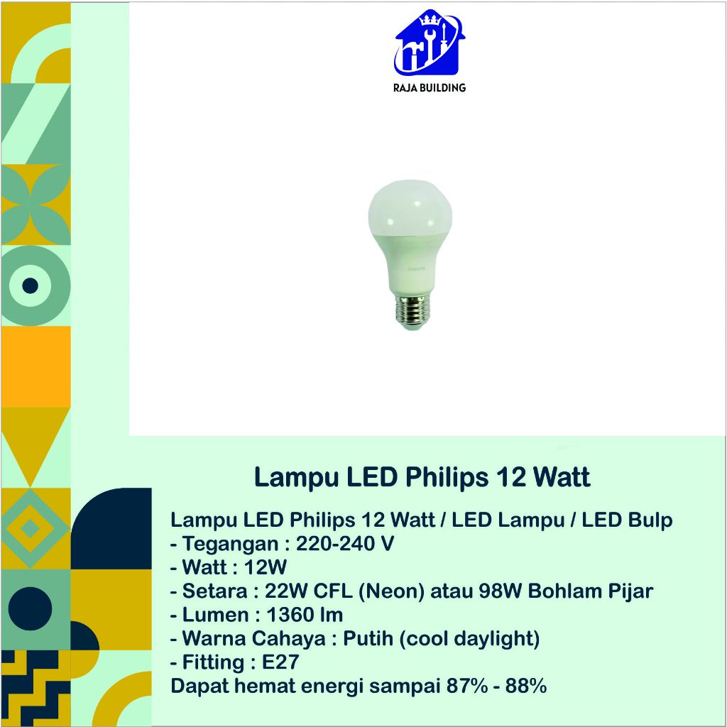 Lampu LED Philips 12 Watt / LED Lampu / LED Bulp