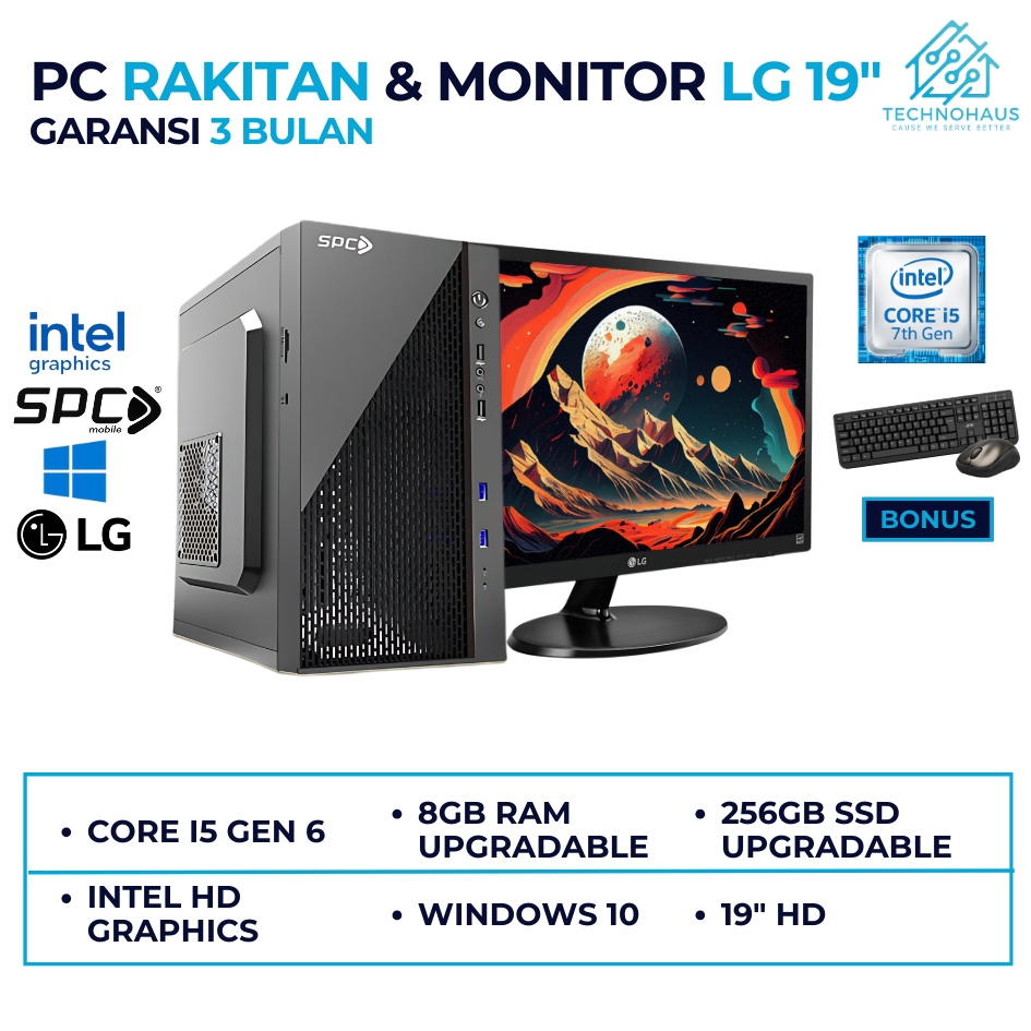 CUSTOM PC RAKITAN CPU + MONITOR