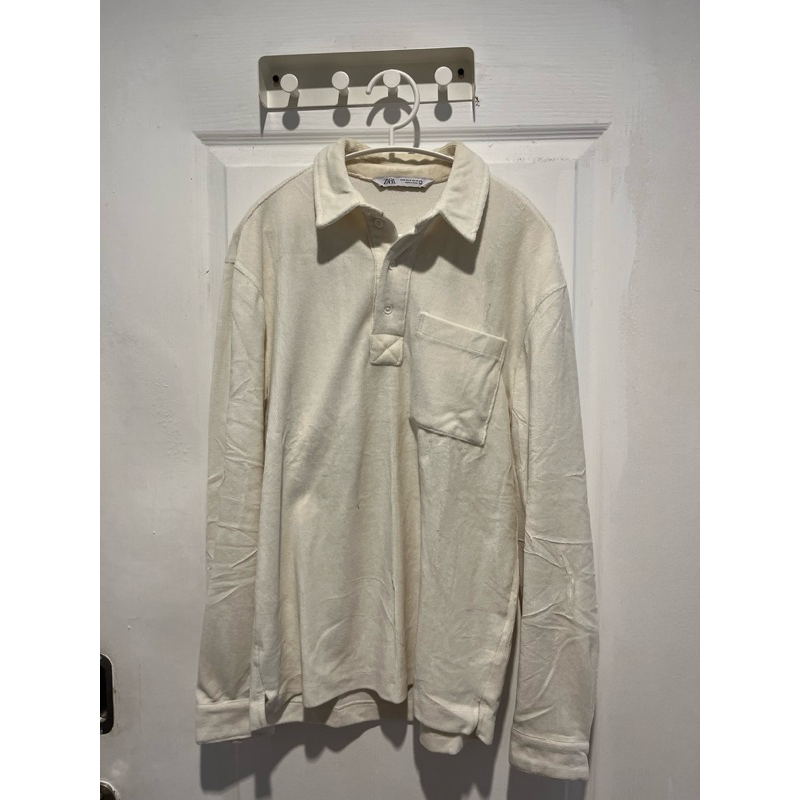 [PRELOVED] ZARA ORIGINAL 100% STORE Kemeja Pria Wanita Putih Aesthetic Kerja Kantor Pergi Jalan Seko