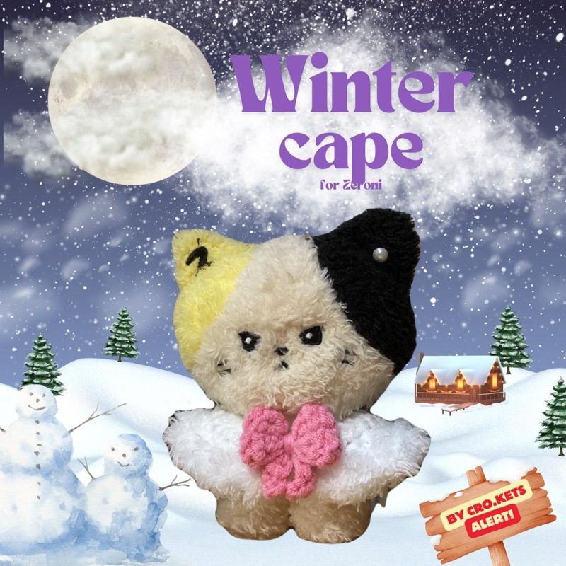 Baju Doll Rajut Zeroni Winter Cape 15cm 10cm