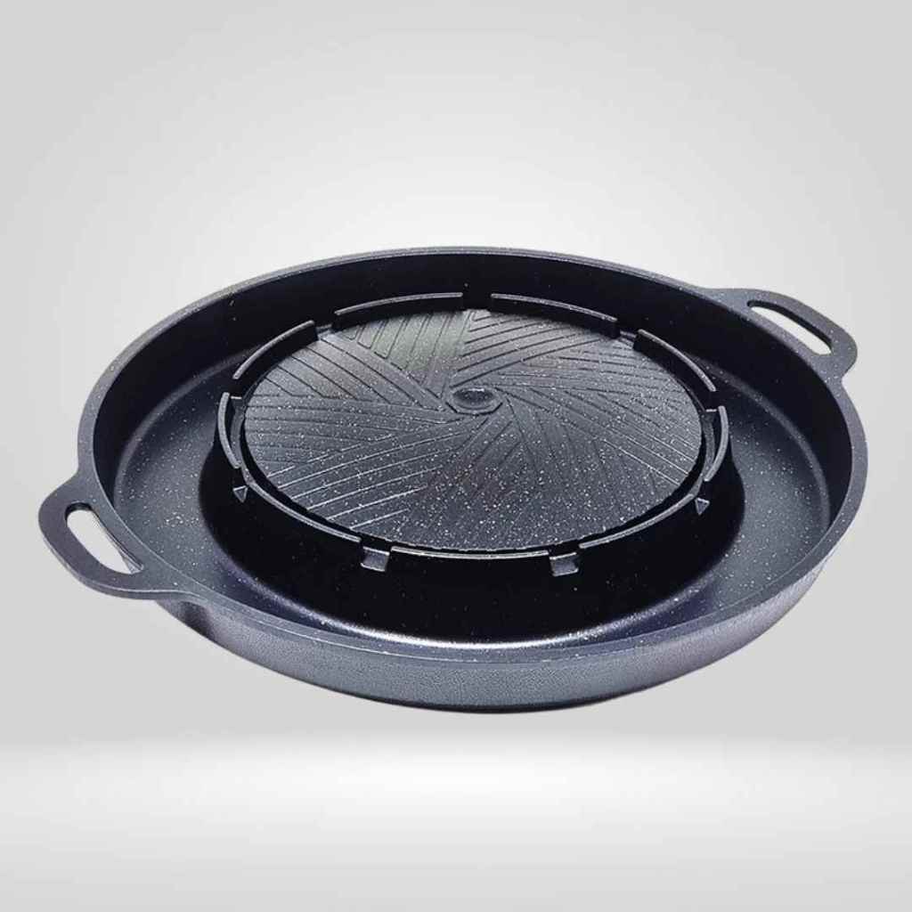 Nagako Bulgogi Pan + Steamboat | Alat Pemanggang Kompor | Grill Pan Korean Korea Barbeque BBQ