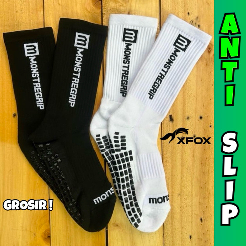 Kaos kaki anti slip olahraga MONSTEGRIP || bola, futsal, mini soccer || termurah atau grosir