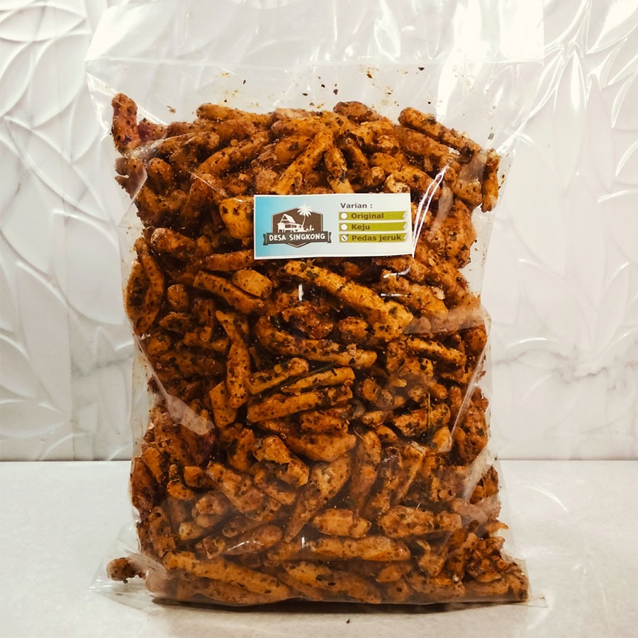 

Basreng pedas daun jeruk 500 gr bumbu melimpah