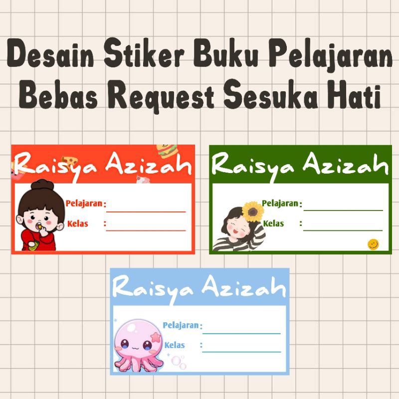 

STIKER NAMA BUKU PELAJARAN DESAIN
