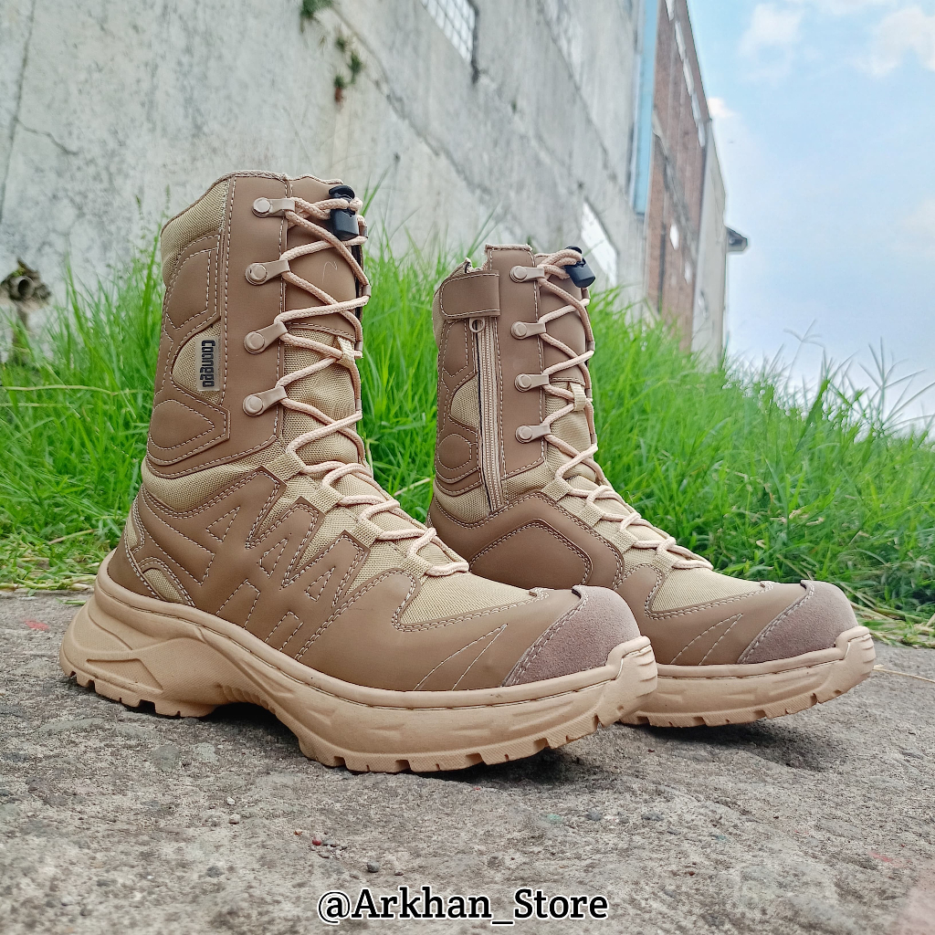 SEPATU PDL GURUN TNI POLRI SATPOL PP UJUNG BESI ORIGINAL CAANGGO MILITERY