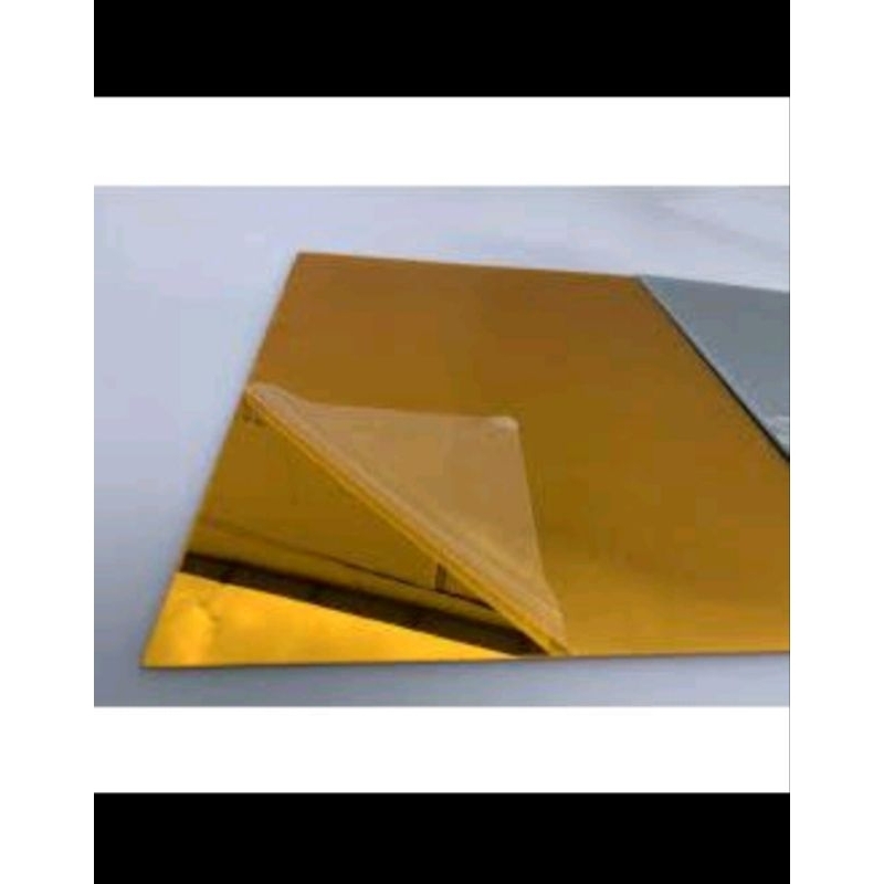 

Baru Akrilik Mirror Gold Ukuran 40X80 Bahan 2Mm