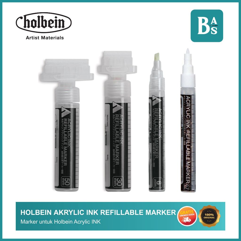 

Holbein Acrylic Refillable Marker | Marker untuk Holbein Acrylic INK | Marker Cat Tinta Akrilik | Cat Akrilik | Marker | Marker Isi Ulang Peralatan Melukis dan Menggambar Terlengkap dari Bali Art Supplies