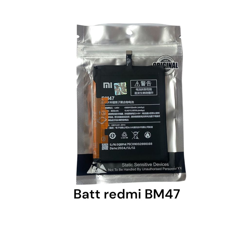 SQ SEGEL - ORIGINAL 100% Baterai XIAOMI Redmi 4X BM47 - Batre Batrei Batere Battery HP Xiao Mi 4X OR