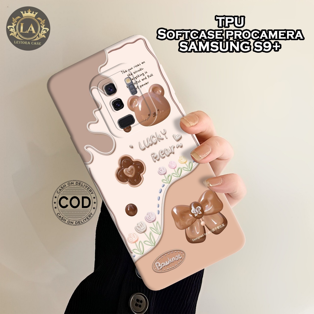 Case Samsung Galaxy S9+ Terbaru  - Leviora Case - Fashion Case Bear - Softcase Samsung Galaxy S9+ - 
