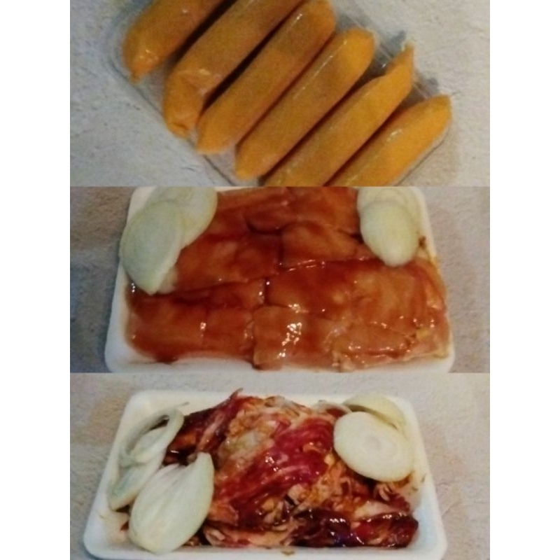 

Paket marinasi beef slice, dada slice, sosis ayam