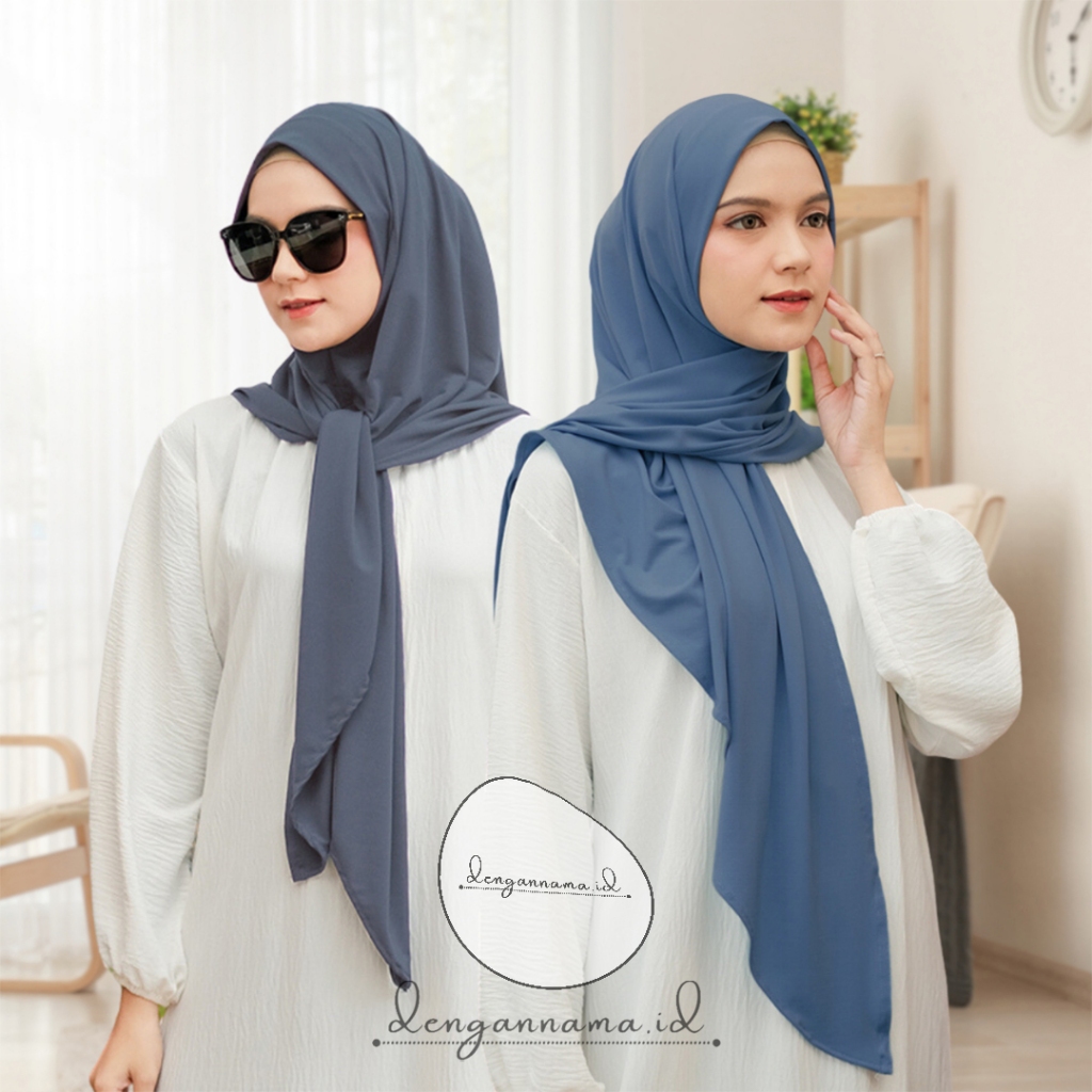 Hijab Segitiga Instan Soft Pad Oval Dewasa Jersey Spandek Premium