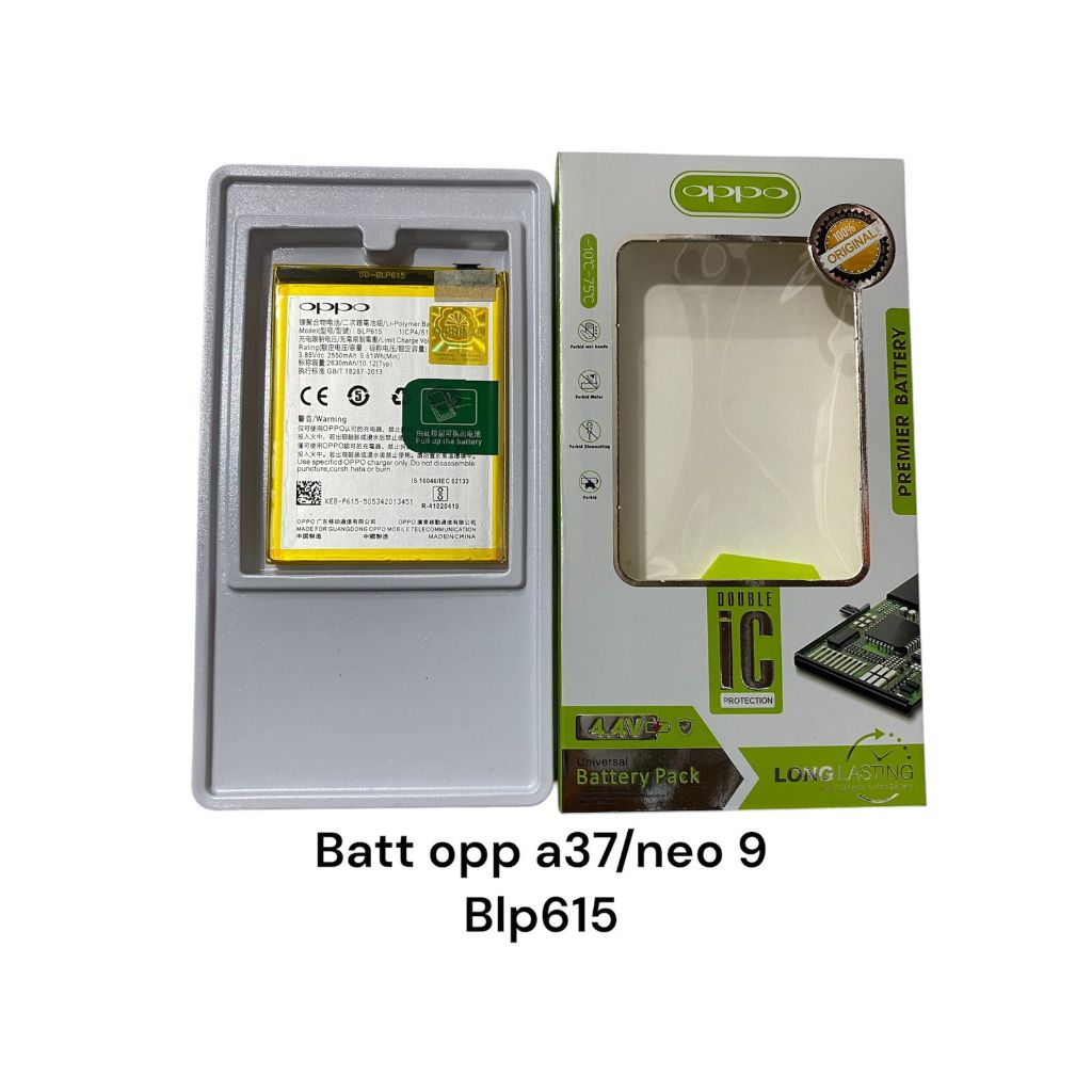 VC 100% - Baterai OPPO A37 / A37F ORIGINAL 100% BLP615 - Batu Batre Battery Batrei Batere Batrai Tan