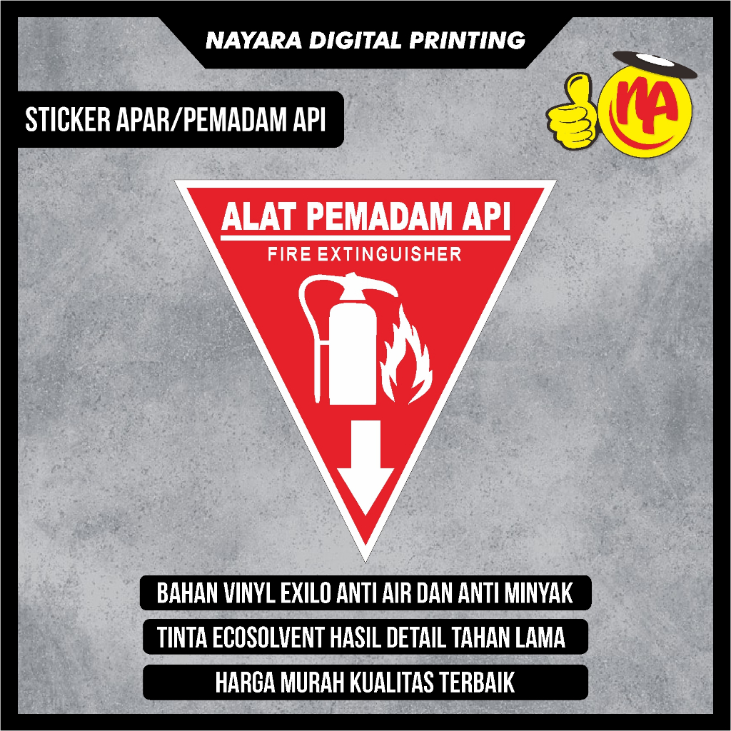 

Sticker Apar / Stiker Alat Pemadam / Rambu Kebakaran / segitiga alat pemadam / sticker segitiga apar