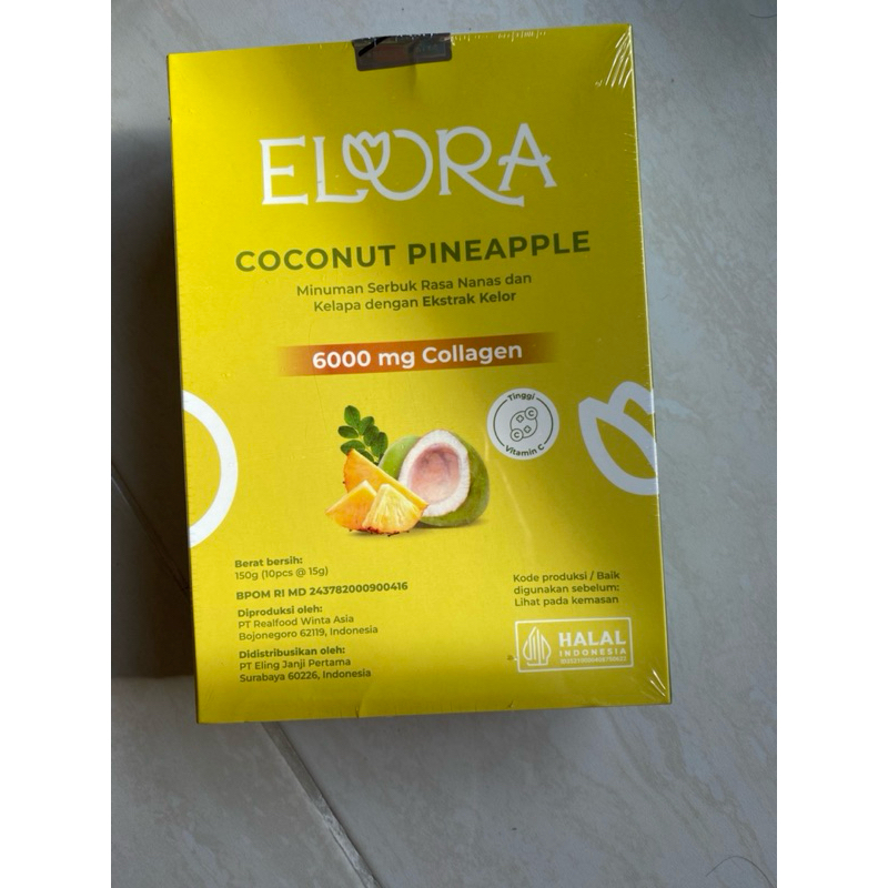 

Elora Acnofix+ 6000mg Collagen Drink Pinacolada - 1 box isi 10 sachet new segel original