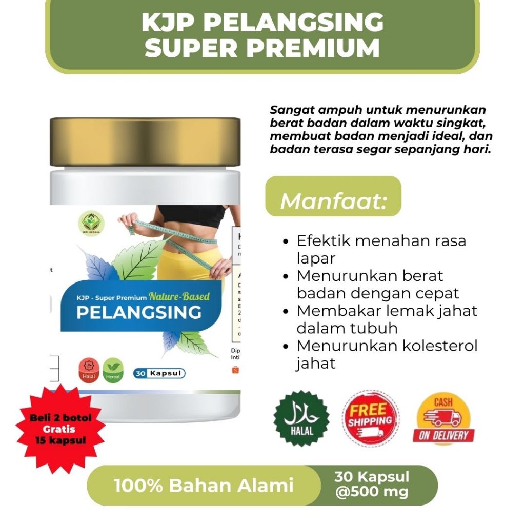 

PELANGSING SUPER PREMIUM DOSIS SUPER STRONG / OBAT PELANGSING UNTUK MENURUNKAN BERAT BADAN / OBAT UNTUK DIET