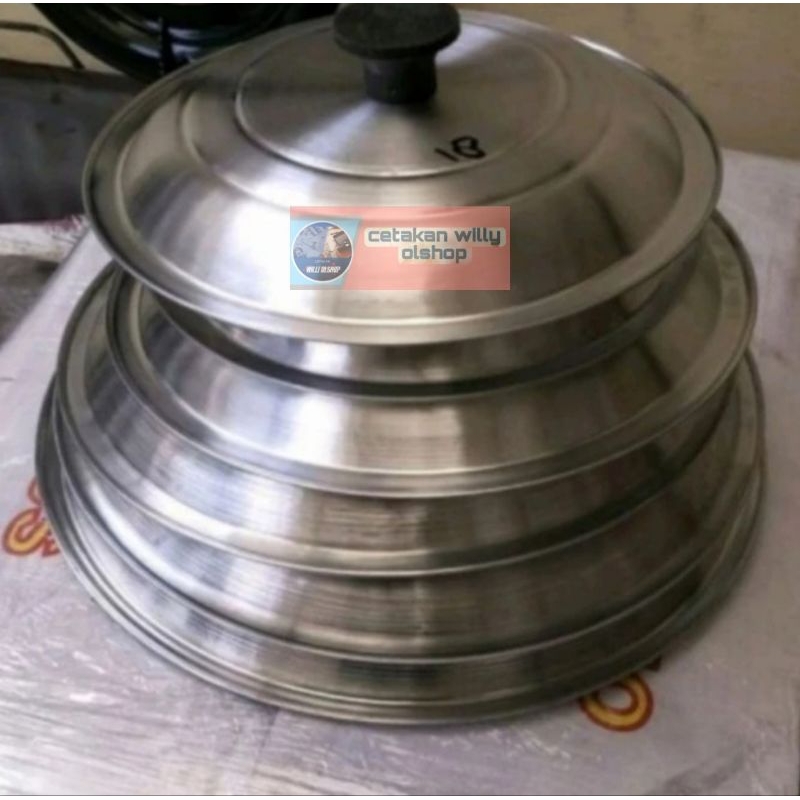 Tutup Loyang Martabak Manis Bahan Aluminium Ukuran 13 - 28 Cm