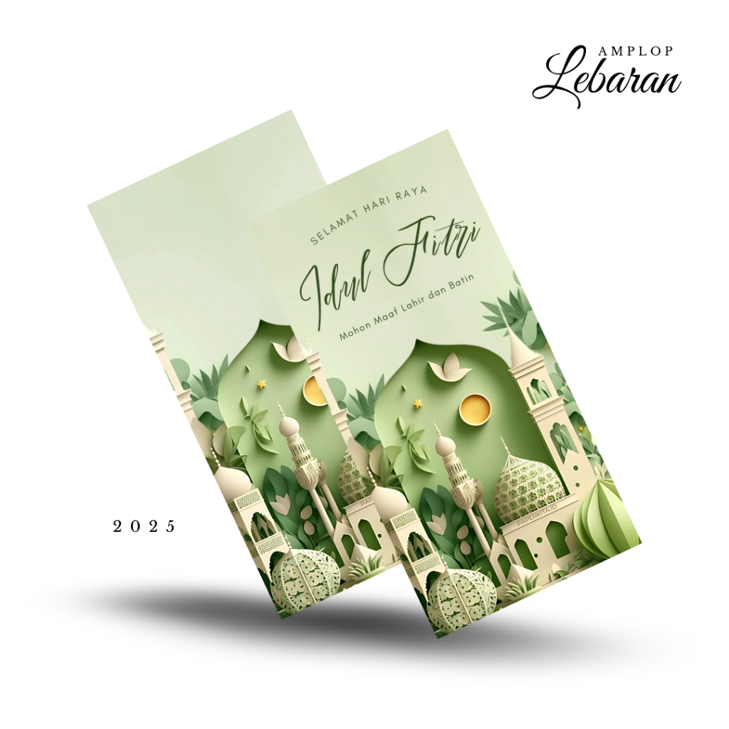 

Amplop Lebaran Premium Paket Box isi 50pcs Tema Masjid Muslim Islami Idul Fitri 2025