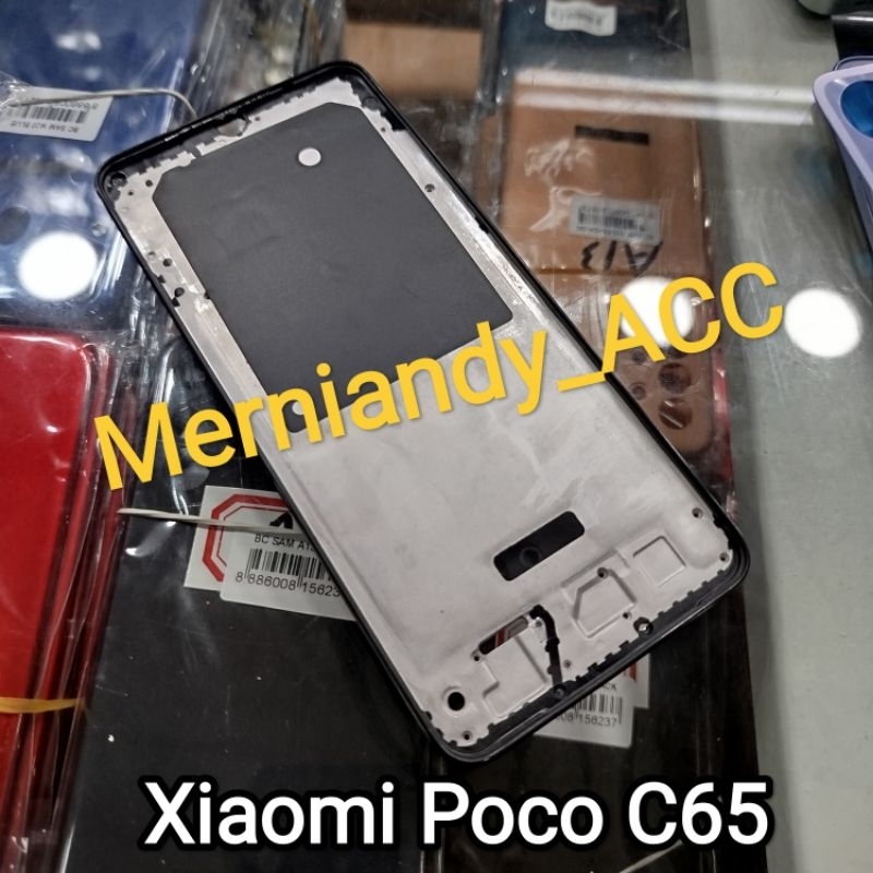 Frame tulang tengah Xiaomi Poco C65 tulang lcd tatakan mesin