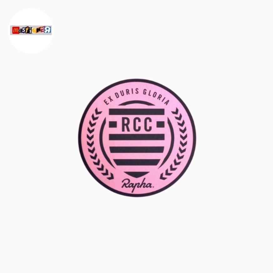 

sticker RCC Rapha Cycling Club Ex Duris Gloria logo rounded stiker cyclist