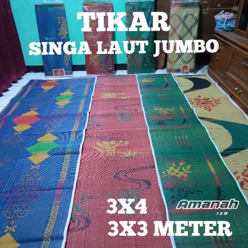Tikar Plastik Jumbo 3 Lipat Ukuran 3x4 meter Cap Singa Laut