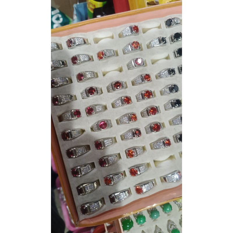 Batu cincin permata kualitas bagus ring titanium zirqon